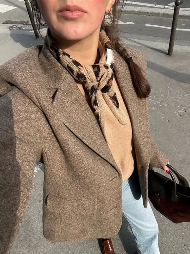 Fashion Tassel Blazer Coat Women's Turn-down Collar Full Sleeve Single Breasted Jacket 2026 Spring New Lady High Street Outwear - Image 4