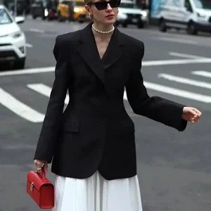 Blubelle Women's Autumn Winter Slim Waist Chic Blazer Coats Office Ladies Double Breasted Fashion Suits Jacket Women Clothing