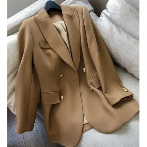 Commuting No-iron Suit Jacket for Women 2025 Autumn New Style Neat Casual Loose Versatile Small Suit Top