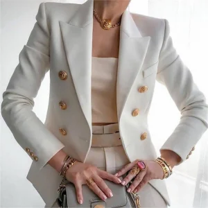 Casual Long Sleeve Blazers Femme Women Coat 2025 Fashion Jacket Outerwears Office Blazer Woman Clothes Spring Autumn